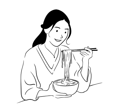 食べる女性