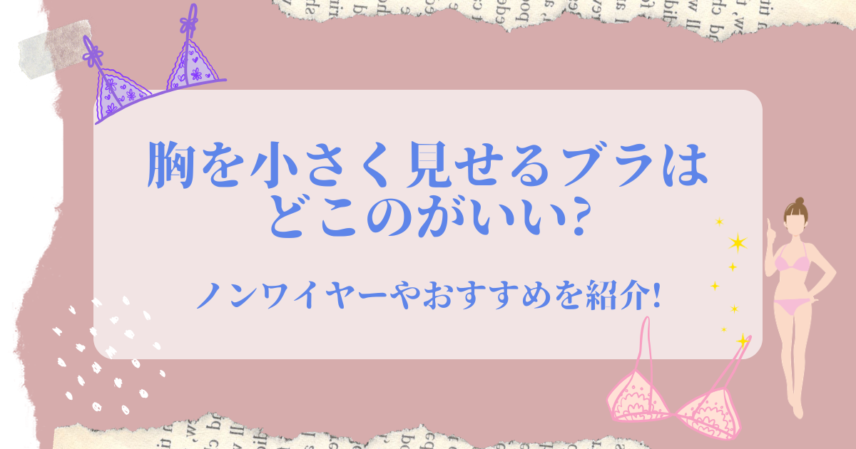 胸を小さく見せるブラはどこのがいい?