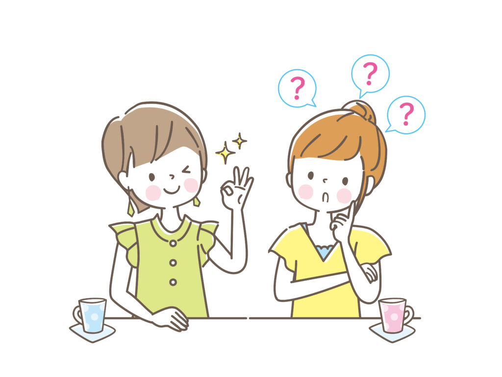 質問している女性