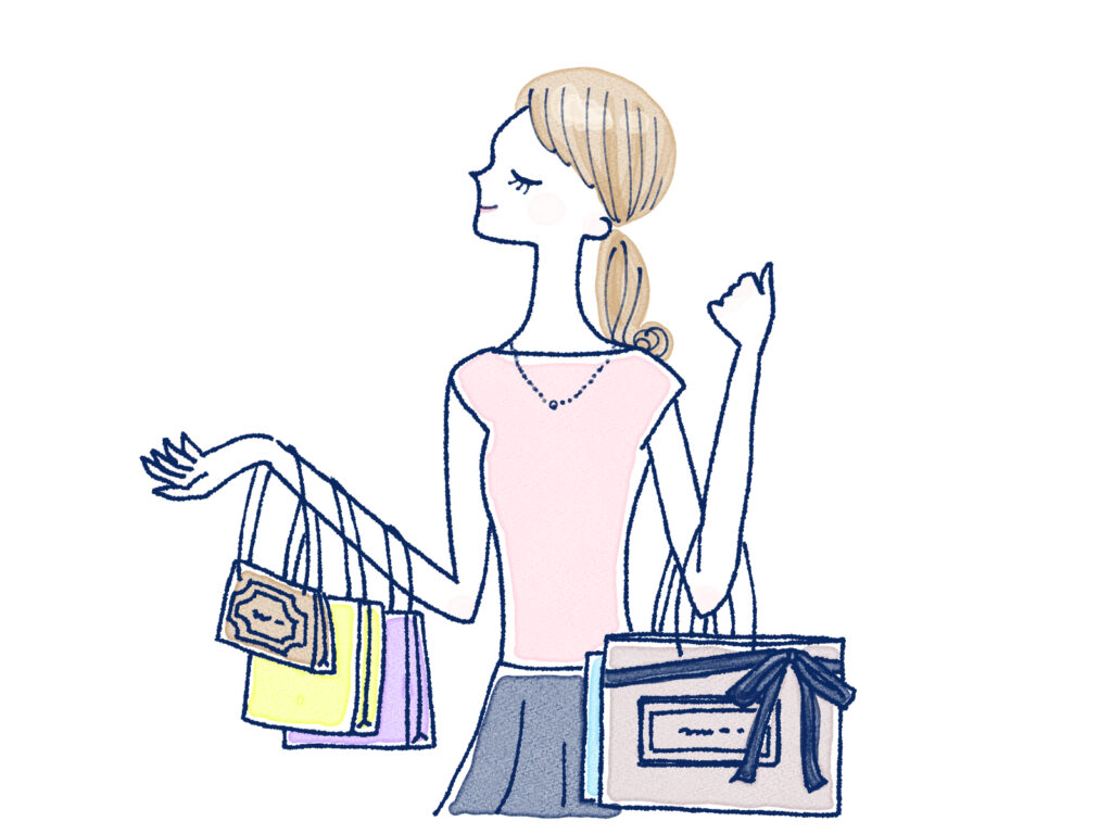 買い物をしている女性