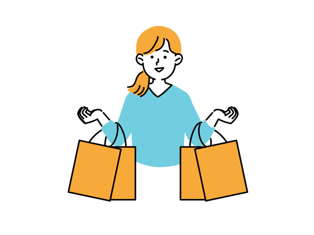 買い物をする女性
