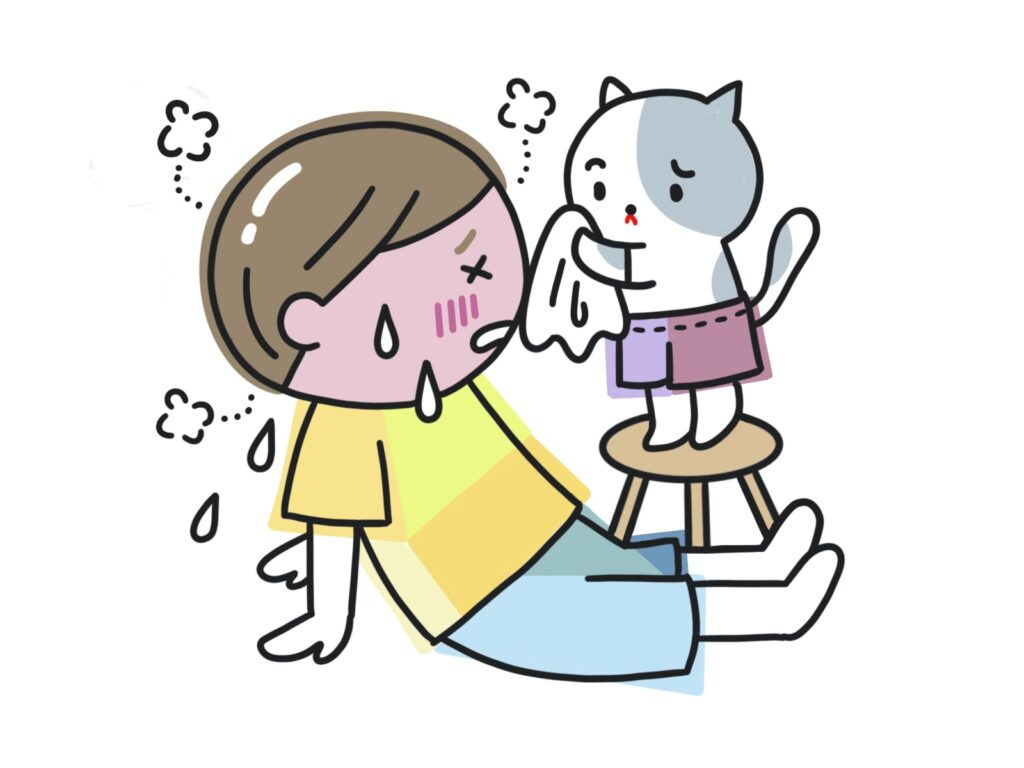 熱中症の男の子