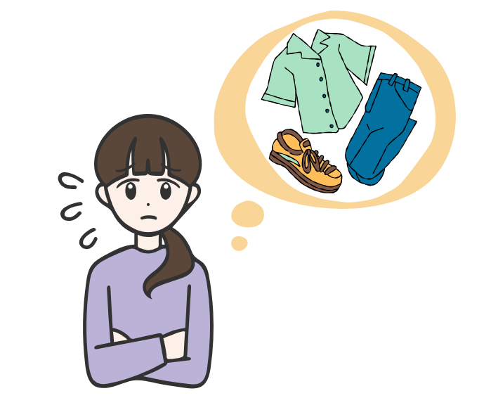 服装に悩む女性